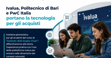 Politecnico di Bari, Ivalua e PwC Italia insieme: al via il primo laboratorio universitario italiano di digital procurement